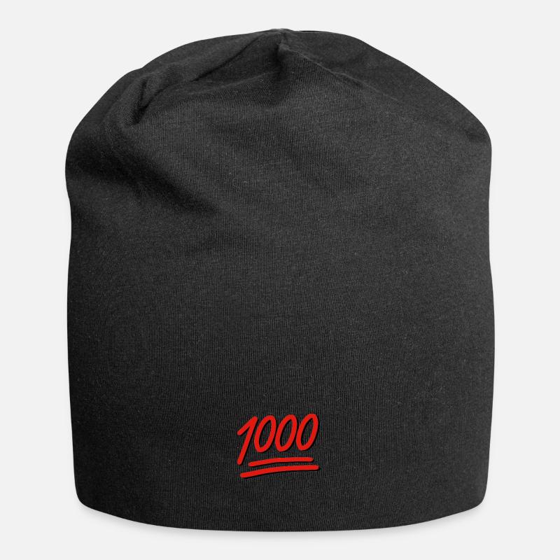 1000 - Bonnet en jersey - noir