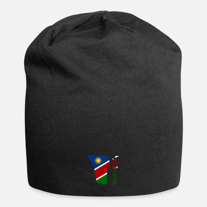 Namibia Map Flag - Jersey Beanie - black