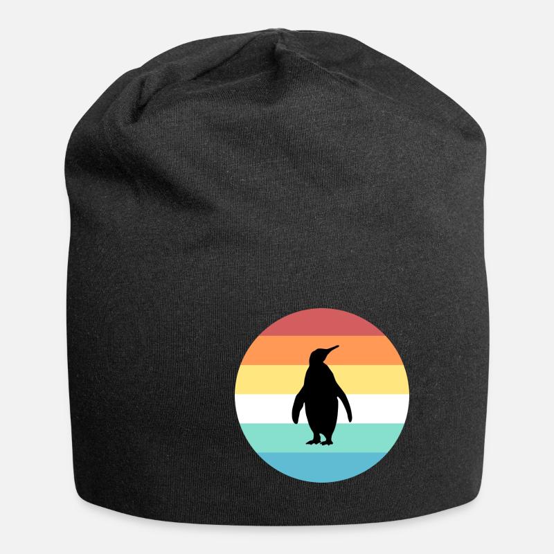 Pinguin - Jersey-Beanie - Schwarz