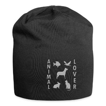 Bien-être animal, Animaux, Amoureux des animaux, Cadeau - Bonnet en jersey - noir - Devant