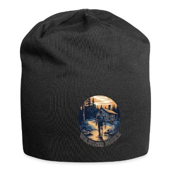 Wander More, Hiking Shirt, Camp, Hiking, Gift - Jersey Beanie - black - Front