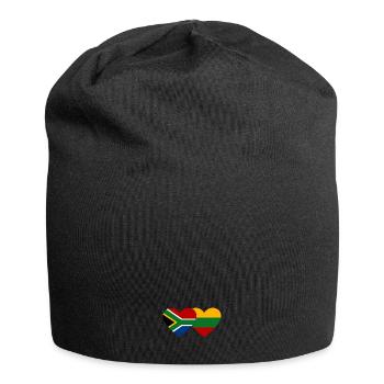 Südafrika Litauen Flagge Herz - Jersey-Beanie - Schwarz - Vorne