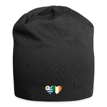 Uruguay Ireland Heart Flag - Jersey Beanie - black - Front