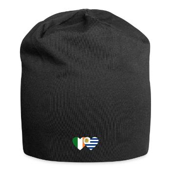 Ireland Uruguay Heart Flag - Jersey Beanie - black - Front
