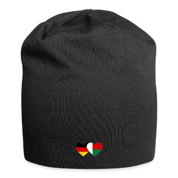 Germany Madagascar Heart Flag - Jersey Beanie - black - Front