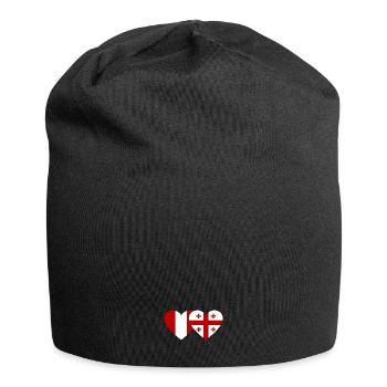 Peru Georgia Heart Flag - Jersey Beanie - black - Front