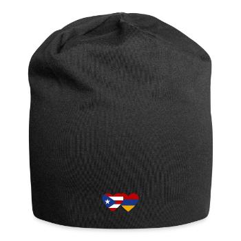 Kuba Armenien Flagge Herz - Jersey-Beanie - Schwarz - Vorne
