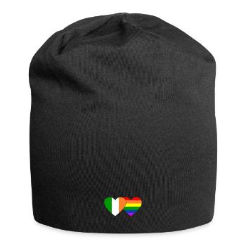 Drapeau arc-en-ciel de l’Irlande - Bonnet en jersey - noir - Devant