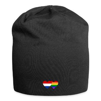 Drapeau arc-en-ciel de la Hollande - Bonnet en jersey - noir - Devant