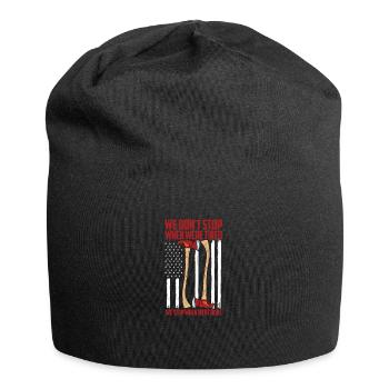 Fireman - Firefighter Motto American - Station - Jersey-Beanie - Schwarz - Vorne