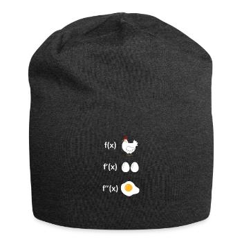 Ableitung Funktion Huhn Mathe - Jersey-Beanie - Anthrazit - Vorne
