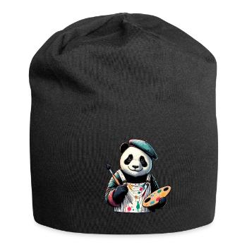 Cute Panda Artist - Jersey Beanie - black - Front