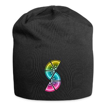 colored lemon slices - Jersey Beanie - black - Front
