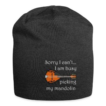 Meine Mandoline pflücken Bluegrass Folk Music - Jersey-Beanie - Anthrazit - Vorne