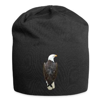 Adler, Greifvogel, Raubvogel, Falkner, Falknerei - Jersey-Beanie - Schwarz - Vorne
