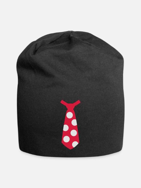 Krawatte - Jersey-Beanie - Schwarz