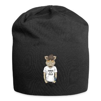 Wildschwein - Jersey-Beanie - Schwarz - Vorne