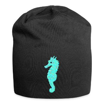 Hippocampe, hippocampe, - Bonnet en jersey - noir - Devant