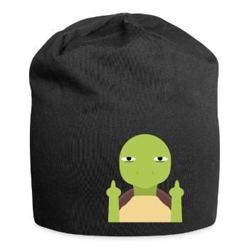 Middle finger - Jersey Beanie - black - Front