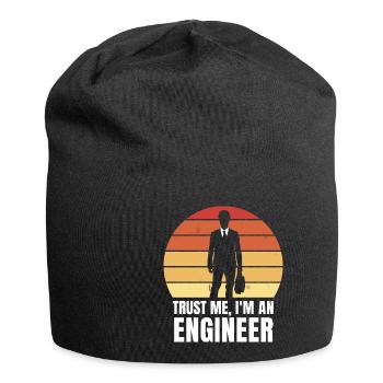 Vertrau mir, ich bin Ingenieur - Jersey-Beanie - Schwarz - Vorne