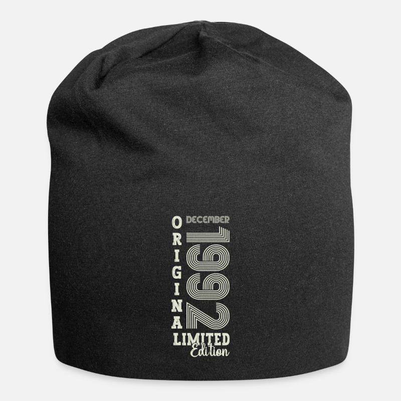 Cadeau original du 30e anniversaire de décembre 1992 - Bonnet en jersey - noir