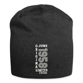 65e anniversaire Homme Juin Année 1958 Original - Bonnet en jersey - charbon - Devant