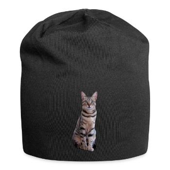 Katze Kätzchen Tigerkatze Katzenshirt Geschenk - Jersey-Beanie - Schwarz - Vorne