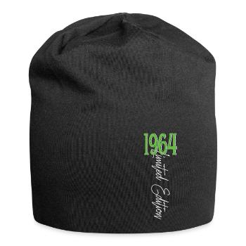 1964 Vintage anniversaire drôles dictons - Bonnet en jersey - noir - Devant