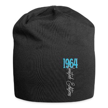 1964 Vintage anniversaire drôles dictons - Bonnet en jersey - noir - Devant