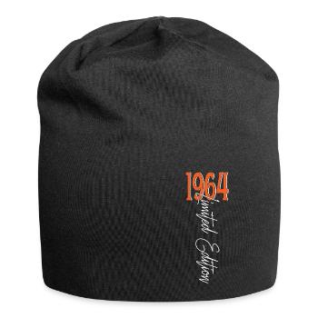 1964 Vintage anniversaire drôles dictons - Bonnet en jersey - noir - Devant