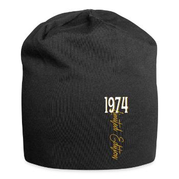 1974 Vintage anniversaire drôles dictons - Bonnet en jersey - noir - Devant