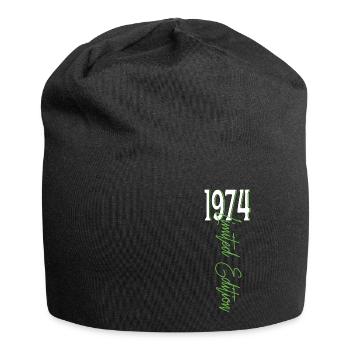 1974 Vintage anniversaire drôles dictons - Bonnet en jersey - noir - Devant
