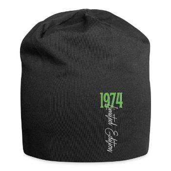 1974 Vintage anniversaire drôles dictons - Bonnet en jersey - noir - Devant