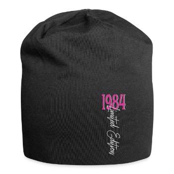 1984 Vintage anniversaire drôles dictons - Bonnet en jersey - noir - Devant