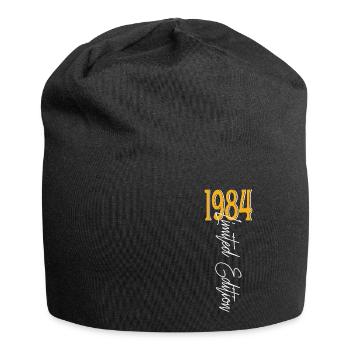 1984 Vintage anniversaire drôles dictons - Bonnet en jersey - noir - Devant