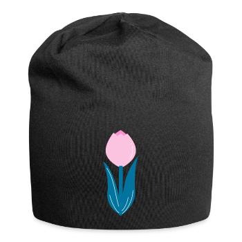 Pink tulip - Jersey Beanie - black - Front