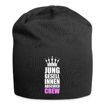 Junggesellinnenabschied Crew - Jersey-Beanie - Schwarz - Vorne