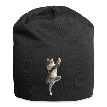 Norwegische Waldkatze - Jersey-Beanie - Schwarz - Vorne