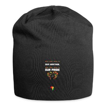 Notre patrimoine, notre fierté - Bonnet en jersey - noir - Devant