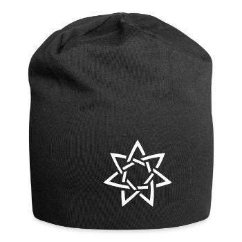 Rune symbole cadeau ornement heptagram - Bonnet en jersey - noir - Devant
