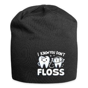 I Know You Don't Floss 13 - Jersey-Beanie - Schwarz - Vorne