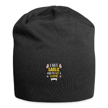 I HATE GARLIC FOR EVER AND I'M NOT A VAMPIRE - Jersey Beanie - black - Front