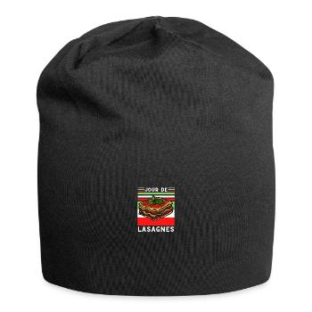 Jour de lasagnes Italie - Bonnet en jersey - noir - Devant