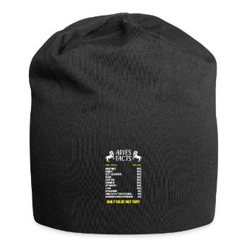 Sternzeichen Widder - Jersey-Beanie - Schwarz - Vorne