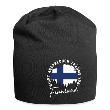 Träume von Finnland Flagge Urlaub Geschenk - Jersey-Beanie - Schwarz - Vorne