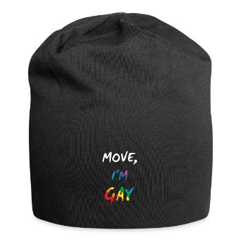 Move, I'm Gay - Gay Pride - Jersey-Beanie - Schwarz - Vorne