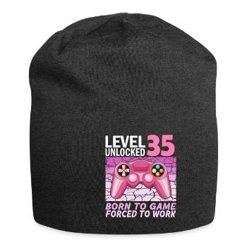 35. Geburtstag Gamer Videospiele - Jersey-Beanie - Anthrazit - Vorne