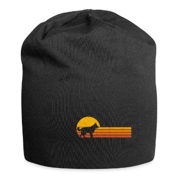 German shepherd retro dog owner gift - Jersey Beanie - black - Front