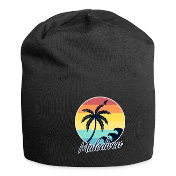 Malediven - Jersey-Beanie - Schwarz - Vorne