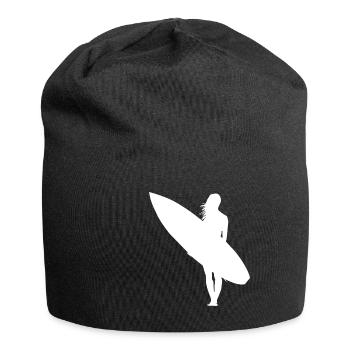 Surfergirl - Jersey-Beanie - Schwarz - Vorne